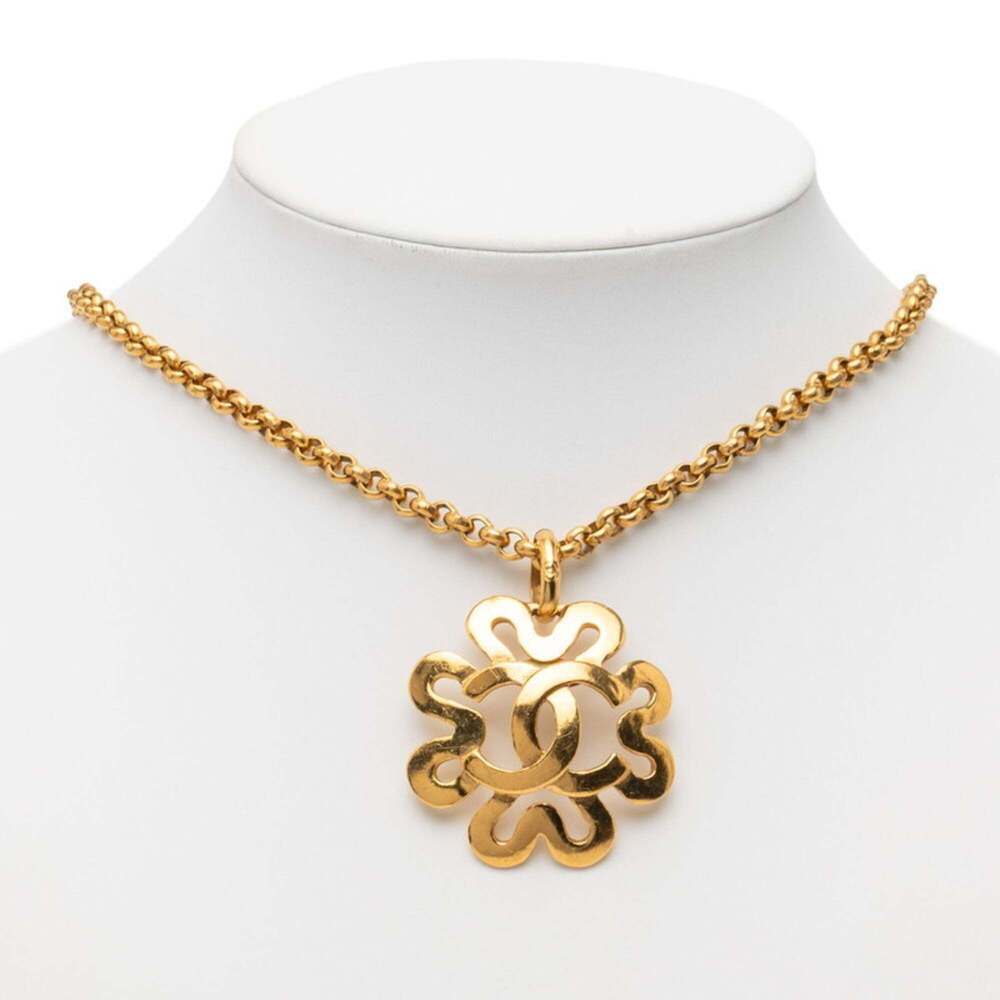 CHANEL Authentic Vintage Gold Logo Necklace - Picture 5 of 5